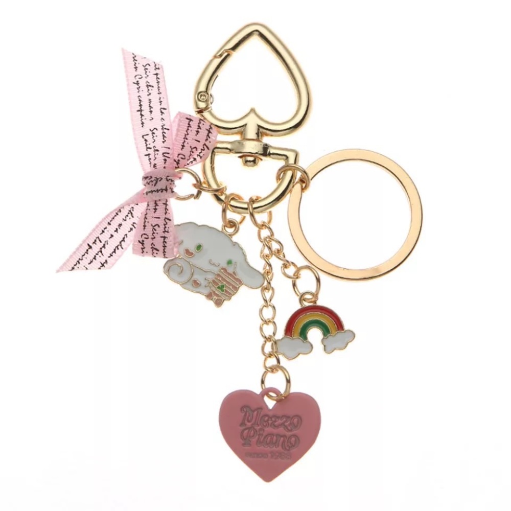 Cinnamoroll gold and pink Keychain.NWT